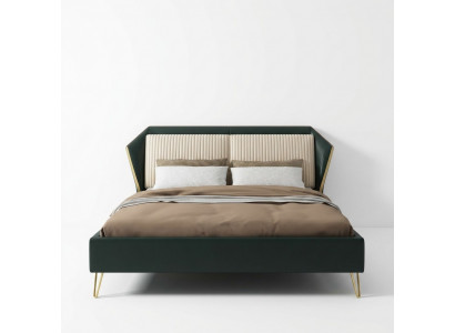 Luxus Textil Bett Duebel Design Schlofzëmmer Klassesch Better Gréng