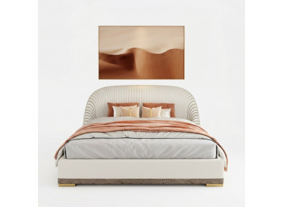 Designer Duebelbett Bett Hotel Luxus Lieder Schlofzëmmer 150/180x200cm