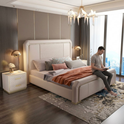 Designer-Doppelbett Bett Hotel Luxus-Schlofkummer 180x200cm Better