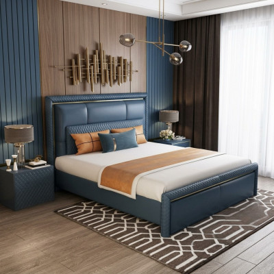 Design-Bett Schlofzëmmer Duebelbett Better Hotel Luxus Polster Lieder