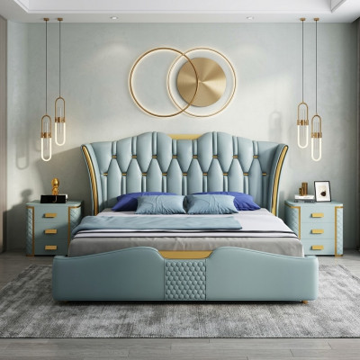 Gréngt Schlofzëmmer Bett Këssen Design Duebel Hotel Better 180x200cm