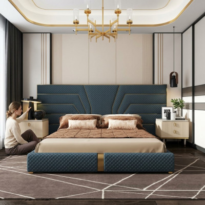 Designer Bett 180x200 Lieder Textil Better Duebel Schlof Sall Luxus