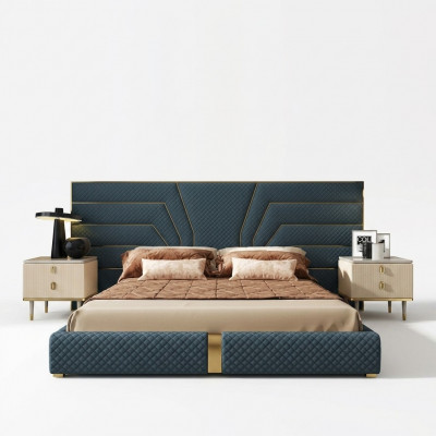 Designer Bett 180x200 Lieder Textil Better Duebel Schlof Sall Luxus