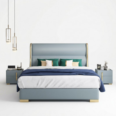 Luxus Schlofkummer Designer Duebelbett Bett 150/180x200cm Lieder Metall