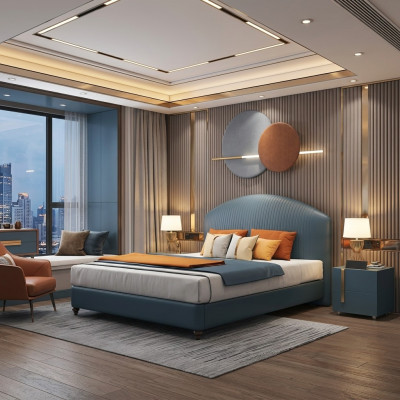 Bett Këssen Design Luxus Metall Duebel Better Bestietnes Schlof Zëmmer Blo