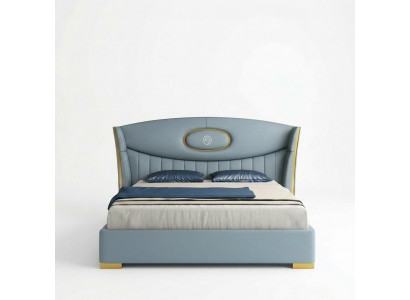 Italienesch Designer-miwwele Bett Duebel Schlofzëmmer 180x200cm Nei Better