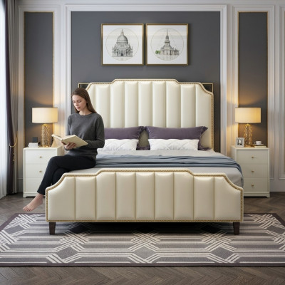 Bett Këssen Design Luxus Duebel Hotel Better Bestietnes 180x200cm Schlofzëmmer