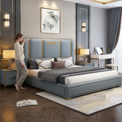 Bett Këssen Design Luxus Metall Duebel Better Hotel Bestiet Schlofzëmmer