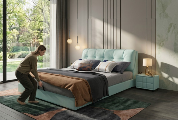 Designer Bett 180x200 Lieder Metall Better Duebel Schlofzëmmer Luxus Bestietnes