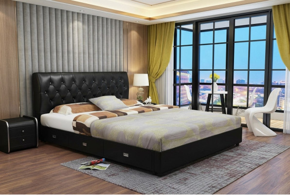 Chesterfield Designer Bett Schlofkummer Textillieder Polster Italienesch