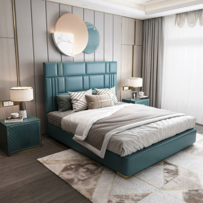 Lederr Luxus Hotel Bett Duebel Këssen Better Schlofzëmmer 180x200 Duebel