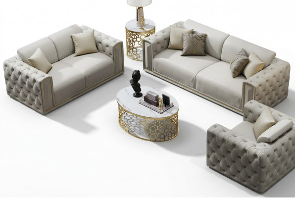 Sofagarnitur 3+2+1 Sëtzer Klassesch Couchen Wunnlandschaft Sofas Polster