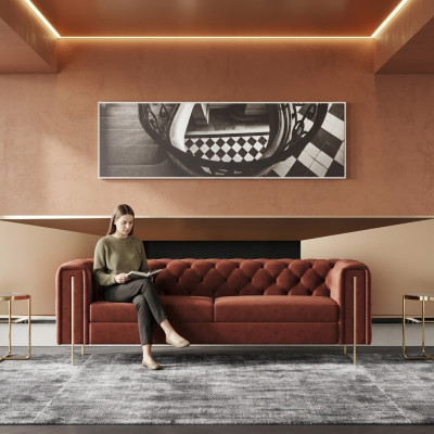 Dräi-Sëtz-Couch Polster Design Sofa Sëtz Sofas 3er Zëmmer Miwwelen Modern
