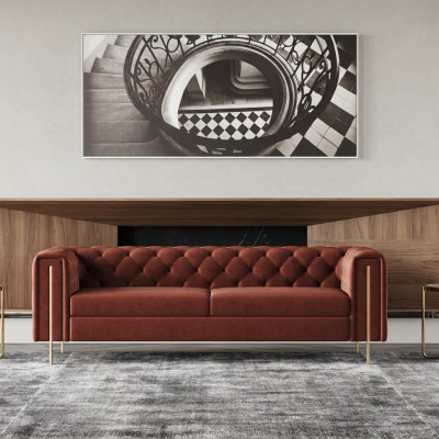 Dräi-Sëtz-Couch Polster Design Sofa Sëtz Sofas 3er Zëmmer Miwwelen Modern