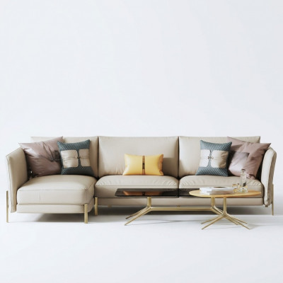 Designer Ecksofa Sofa Couch mat Hocker Polstersetzlandschaft