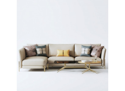 Designer Ecksofa Sofa Couch mat Hocker Polstersetzlandschaft