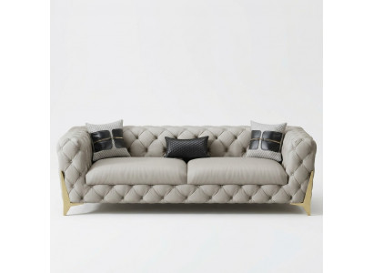 Couch Samt Lieder Wunnzëmmer Sofa Couchen Chesterfield 3-Sëtzer Dräisëtzer