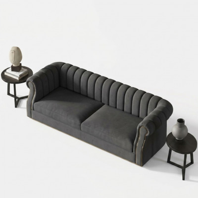 Designer Sofa 3-Sëtzer Modern Couch Sofas Polstersdesign Sofa Dräisëtzer