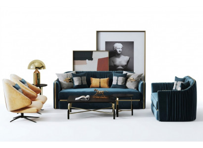 Sofa Garnitur 3+2 Sëtzer Set Design Sofa Polster Deko Couchen Couch Modern