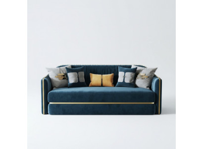Design Textil Edelstol Grousse 3-Sëtzer Couch Lieder Stoff Sofae Couchë Miwwelen