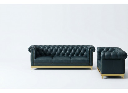 Donkelblo Chesterfield 3+2 Sofa-Garnitur Wunnlandschaft Sofas Polster-Couchen