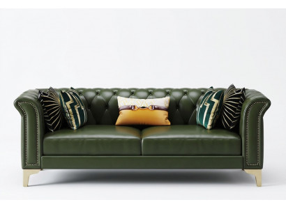 Klassesch Dräisiwwer Couch Miwwel Polstersofa 3 Sëtzer Lieder Couchen