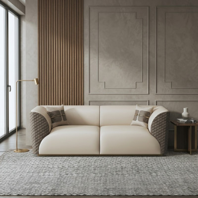 Canapé dräi-Sëtzer Sofa Klassesch Nei Polster 3 Sëtzer Dekor Lieder Couchen