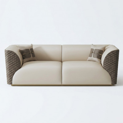 Canapé dräi-Sëtzer Sofa Klassesch Nei Polster 3 Sëtzer Dekor Lieder Couchen