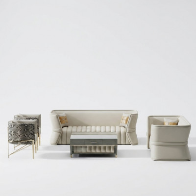 Sofagarnitur 3+2 Sëtzer Garnitur Couch Polster Sofa Garnituren Design Miwwelen