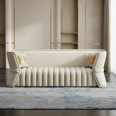 Sofa 3 Sëtzer Sëtz Wunnlandschaft Sofas Couchen Polster Dräisëtzer Luxus Miwwelen