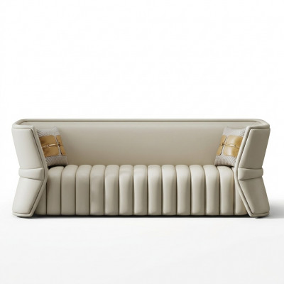 Sofa 3 Sëtzer Sëtz Wunnlandschaft Sofas Couchen Polster Dräisëtzer Luxus Miwwelen