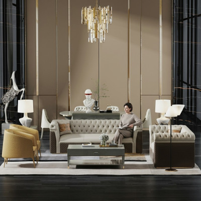 Sëtzgrupp 3+2 Sëtzer Set Design Sofa Këssen Canapéen Couch Modern Luxus