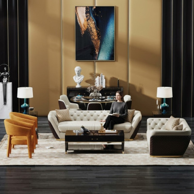 Sofagarnitur Garnituren Set Design Sofae Polster Canapéë 3 + 2 Plaz