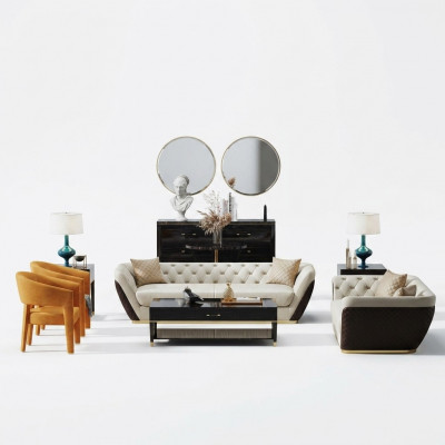 Sofagarnitur Garnituren Set Design Sofae Polster Canapéë 3 + 2 Plaz