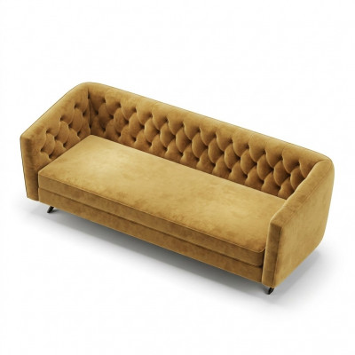 Italienesch Stil Miwwelen 3 Drësëtz Couch Sofa Polster Stoff Stoffsofa Couchen