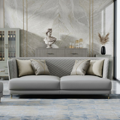 Däitschzëmmer Couch Polster Design Sofa Sëtz Deko Sofae Raum Miwwelen Modern