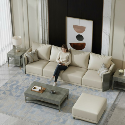 Sofa 4-Sëtzer Grouss XXL Couch Sofas Couchen Wunnzëmmer Design Grouss Couchen