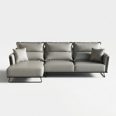 Designer Ledersofa Eckecksofa Polster Eck Couch Sëtz Eck L Form Garnitur Sofa