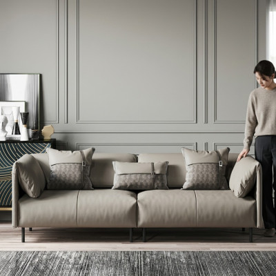 Italienesch Design Miwwelen Grouss xxl 3-Sëtzer Couch Lieder Canapé Luxus