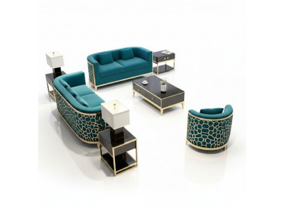 Sofa-Garnitur Canapé 321 Sëtz Textil Couchen Sofas Luxus Miwwelen Polster