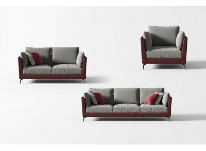 Sofagarnitur 3+2+1 Sëtzer Stoff Textil Wunnlandschaft Sofas Couchen Poliederen