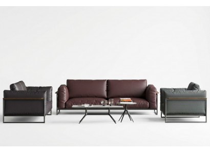 Sofagarnitur 3-Deel Set Italienesch Miwwelen Wunnlandschaft Sofaen Couchen Polster.