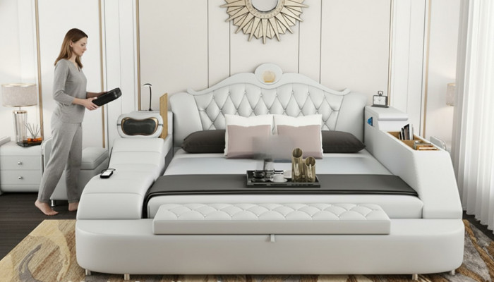 Luxusbett Lieder Better 180x200 Multifunktioun Schlofkummer Leie Regaler Nei