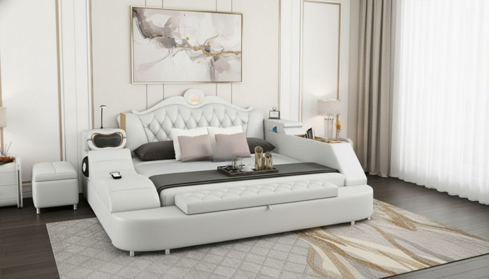 Luxusbett Lieder Better 180x200 Multifunktioun Schlofkummer Leie Regaler Nei