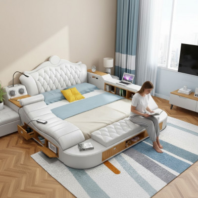 Duebel Luxus Design Bett Polster Better 180x200 Multifunktion Lieder Chesterfield
