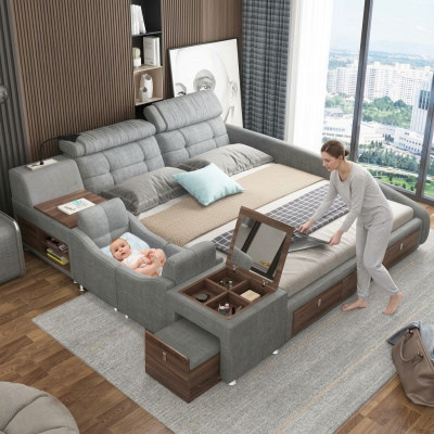 Lieder Bett Better Polster Duebel Multifunktioun 180x200 Lieder Bettrahmen Design
