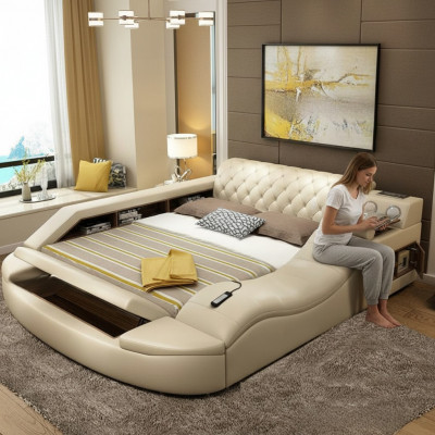 Multifunktiouns-Bett Luxus Design Liederbetter Hotel Duebel Ablag