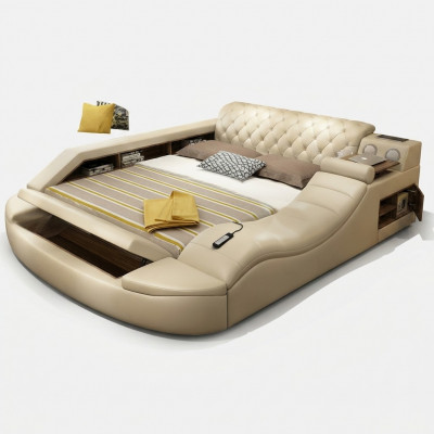 Multifunktiouns-Bett Luxus Design Liederbetter Hotel Duebel Ablag