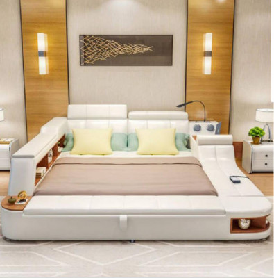 Multifunktiounsbett Luxus Design Liederbetter Hotel Duebel Ablag Regal