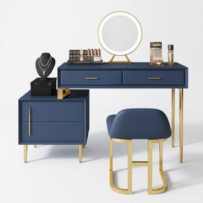 Schminktisch Spigel Hocker Komplett Deko Set Kommode Schlofzëmmer Neit